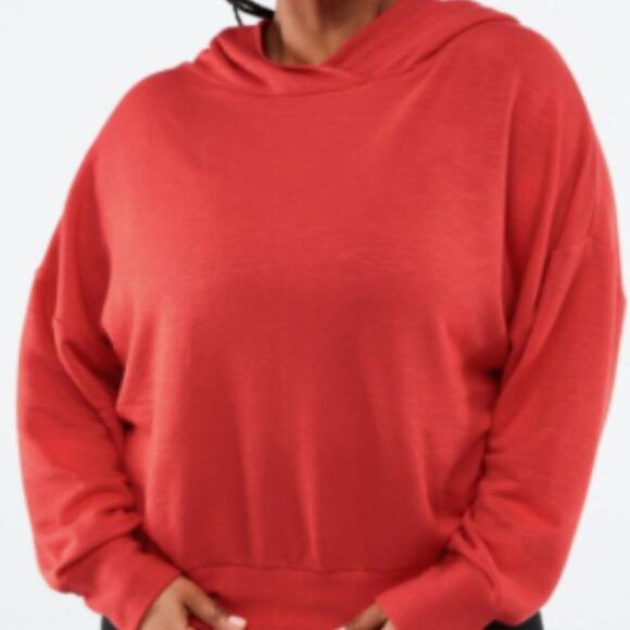 Fabletics Go-To Relaxed Fit Salsa Red Hoodie size 3X NEW - Picture 8 of 8